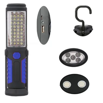 

USB Charging 1000 Lumens LED Magnetic Work Hand Flashlight Emergency Inspection Work Torch Light With Hook Magnet Portable Lamp