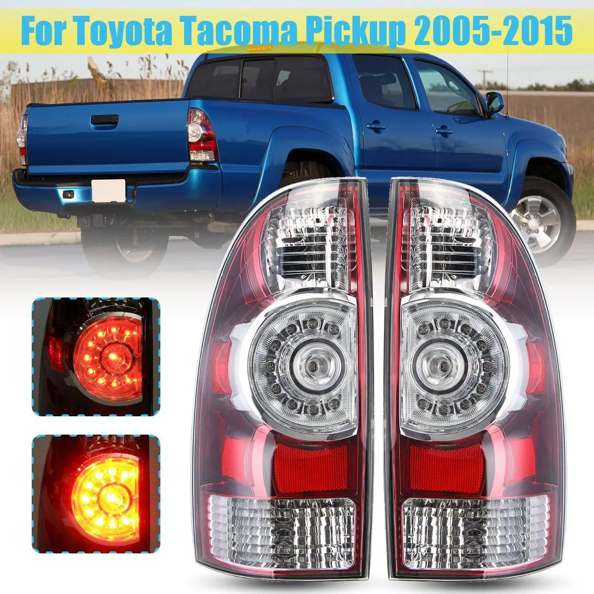 

Left/Right Tail Light Lamp With Wire Harness LED Rear Tail Light Brake Lamp For Toyota Tacoma Pickup 2005-2015