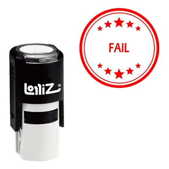 

LolliZ Fail Round Office Stars One Line Self-Inking Stamp