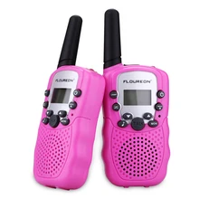 Floureon 8-канальный сетевой видеорегистратор Twin иди и болтай Walkie Talkie S UHF400-470MHZ 2-передающая радиоустановка 3 км Диапазон розовый