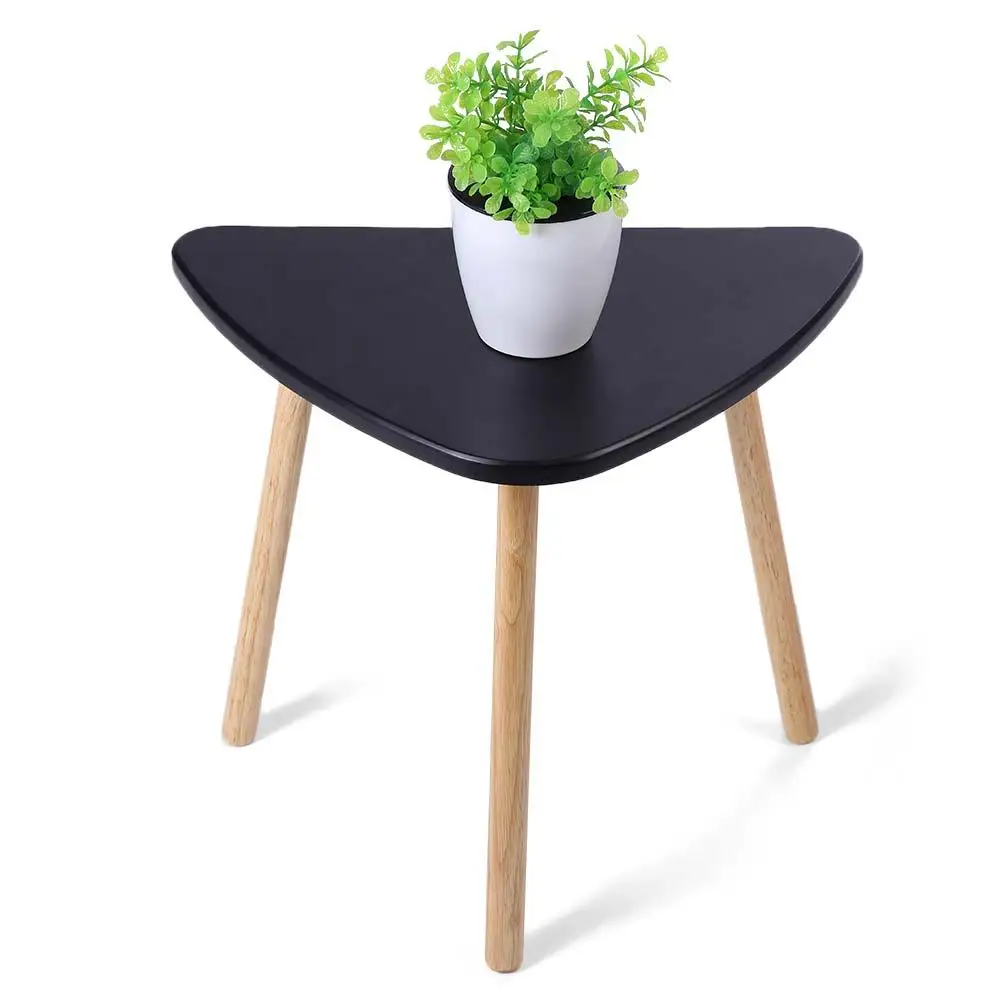 

2PCS Modern Wooden Tables Desks Set for Bedrooms Living Rooms Decor Black