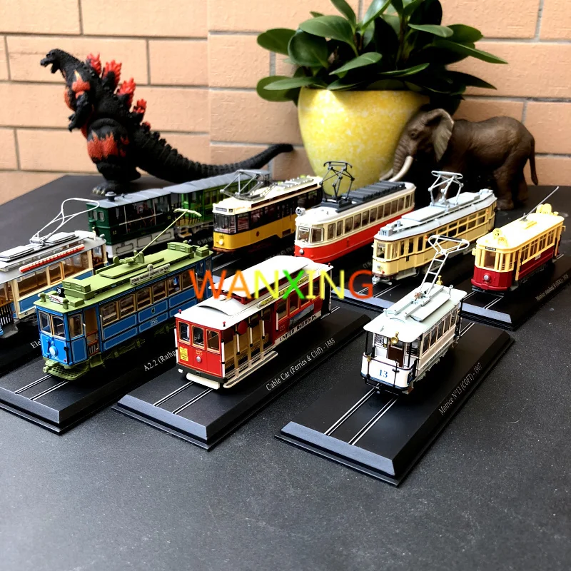 

New Alloy Plastic 1:87 Vintage Restore Ancient Tram Static Model Train Scene Model Furniture Decoration Gift Toys Free Shipping