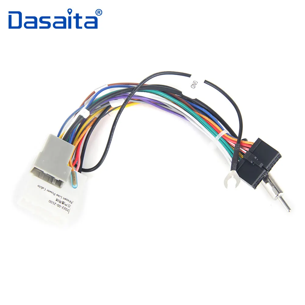 

Dasaita Car Stereo Wire Harness Connector with Radio Antenna Adapter for Nissan Qashqai Tidda Altima Patrol Sunny plug