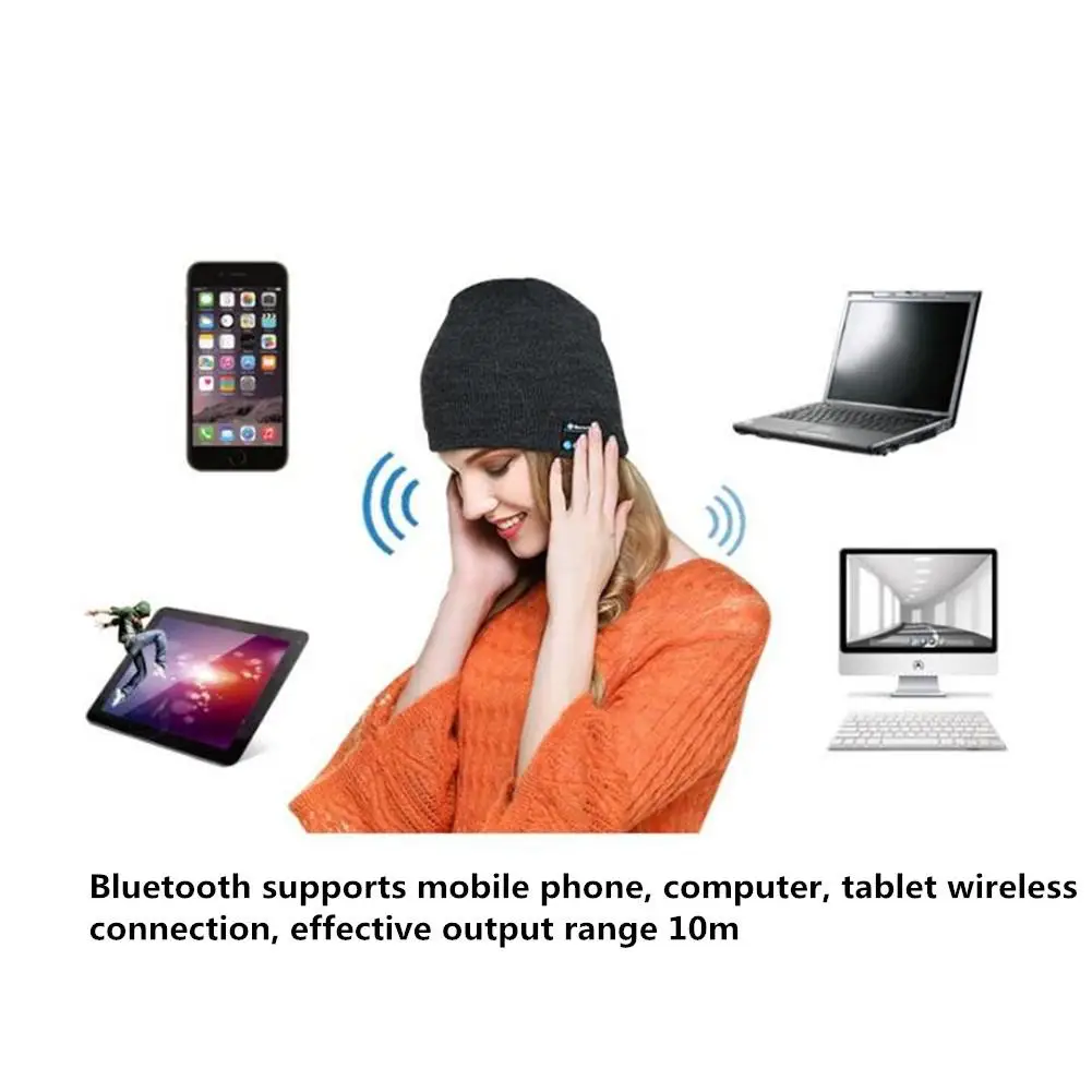 Mounchain унисекс теплые зимние лыжные шапочки шапка беспроводные Bluetooth наушники