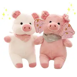 28 см благоприятный свиной узор Подушка мягкая кожа удобная прочная розовая хлопковая плюшевая кукла