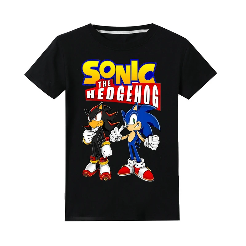 

Summer children's cartoon sonic the hedgehog Minecraft game cotton short-sleeved T-shirt boys girls children's T-shirt clothing