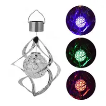 Цвет Фул сменить светодиодный солнечный светильник ветра счетчик Цвет Изменение светодиодные лампы для дома и улицы ветра светильник с музыкой