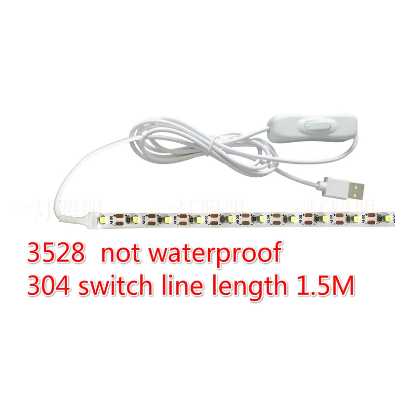 DE. SOUL Водонепроницаемая USB Светодиодная лента 3528 SMD DC5V Гибкая ленточная лампа с 301