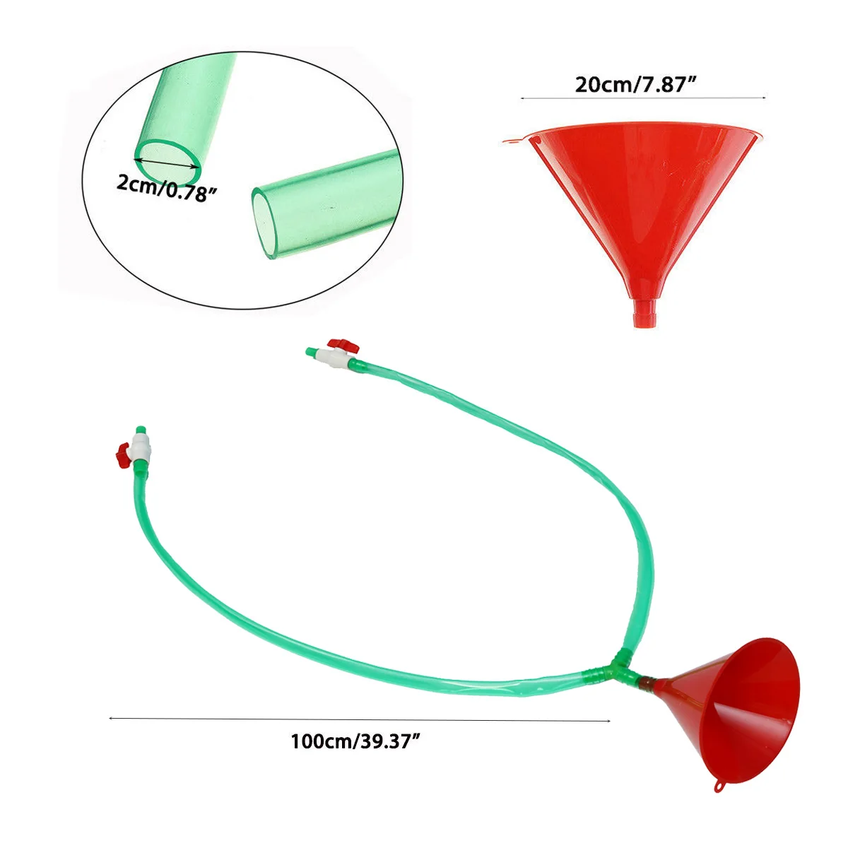 Пластиковая воронка, пивная Лейка для вина, Трубная трубка, герметичные клапаны, двойные шланги для дня рождения, пивные фестивали, вечерние, для питья, бар
