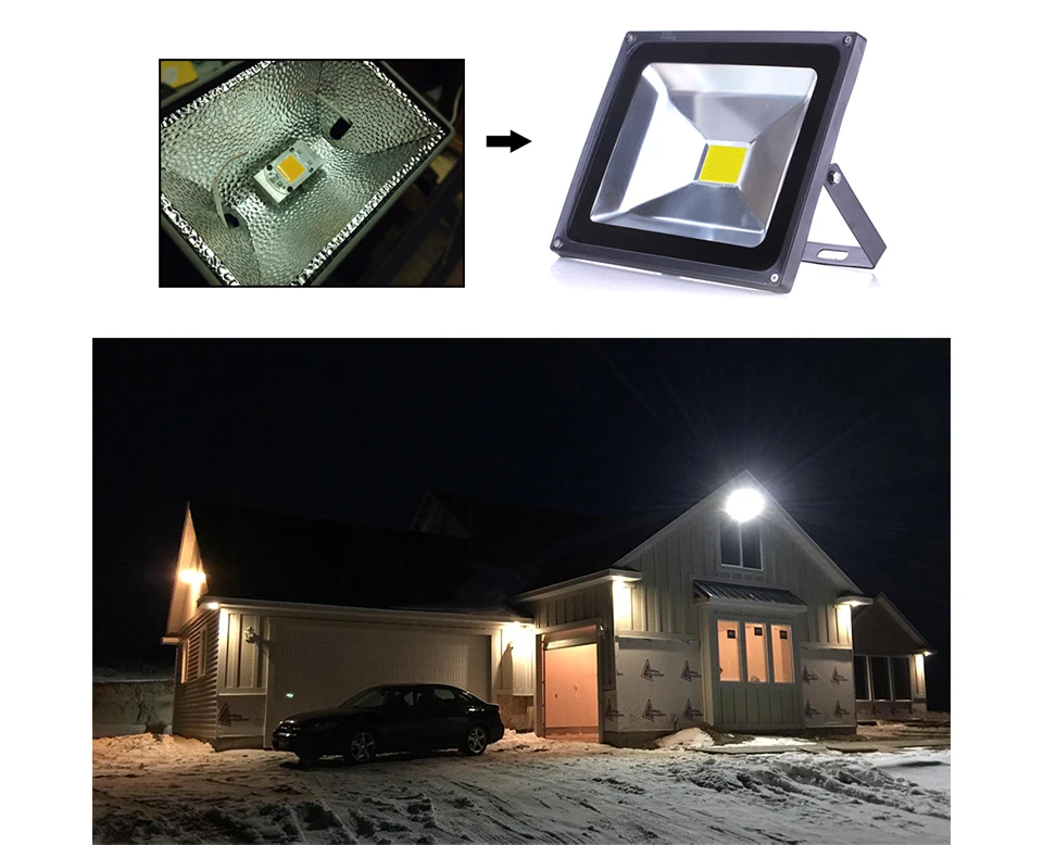 1X 10X Открытый 10 80 Вт умный IC для прожектора AC 220 В прожектор светодиодный чип COB