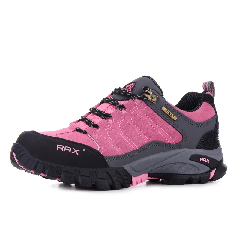 

Rax Men Waterproof Warm Hiking Shoes Women Outdoor Mountaineering Climbing Hunting Sneakers Men Toe Protection Non Slip Leather