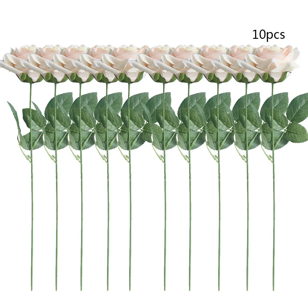 10PCS Roses Artificial Flowers High Quality Rose Wedding Flower Decoration Marriage Shoes Hats Accessories Silk Flower