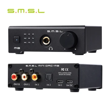 

SMSL M3 USB DAC AMP Multi-function Optical Coaxial Headphone Amplifier Portable USB Powered Audio Decoder Portable DAC Converter