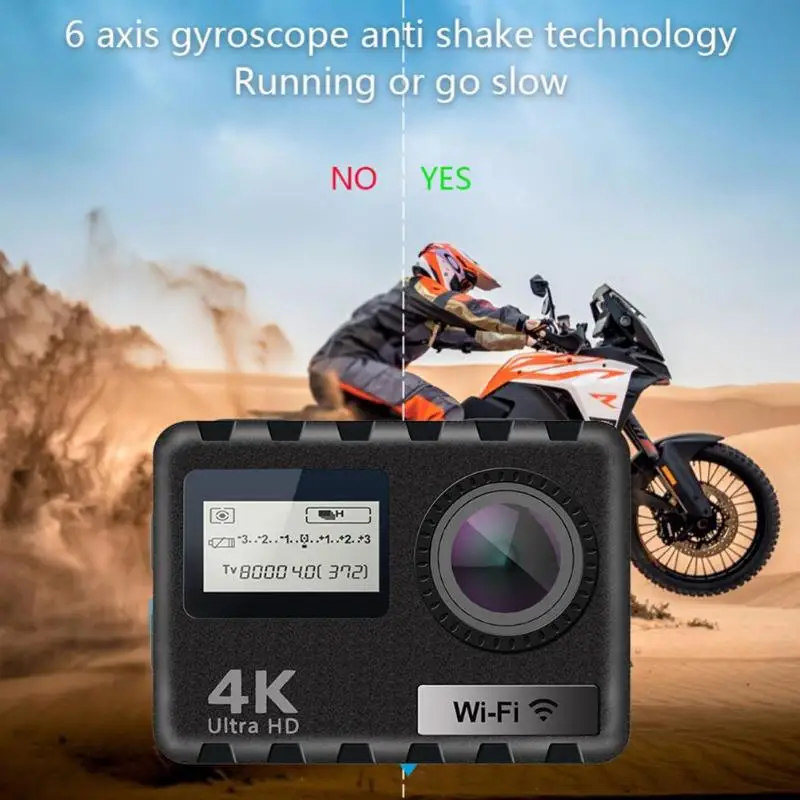 

AT-N490 Ultra HD 1080P WiFi 4K Sports Action Camera DVR DV Waterproof Cam continuous photography 2.0 inch LTPS touch screen