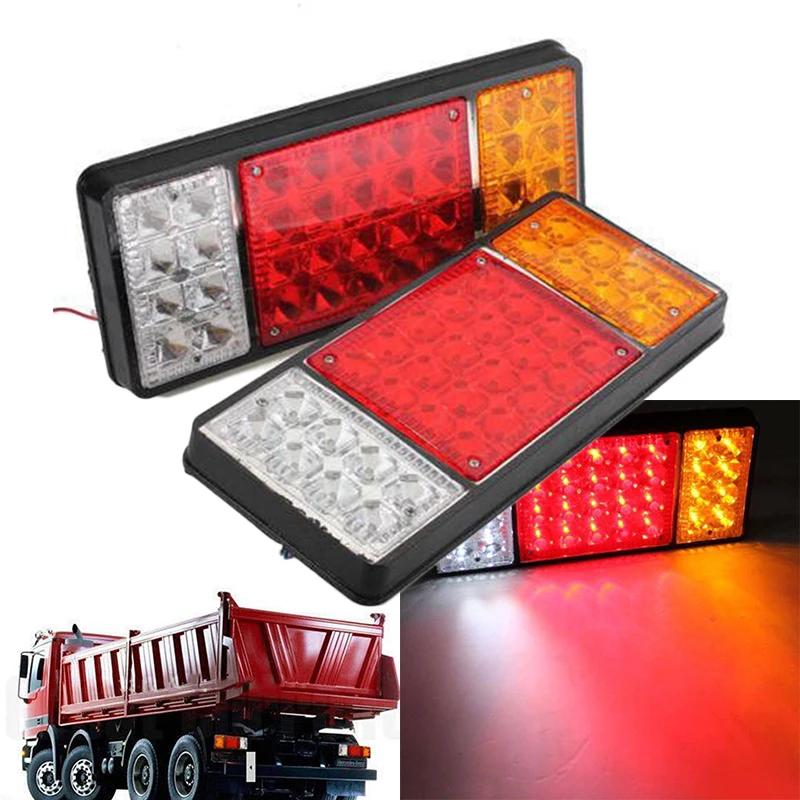 

2 X Car Trucks Trailer 24V LED Stop Rear Tail Reverse Light Indicator Lamps New