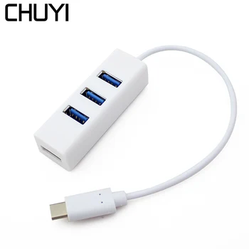 

CHUYI USB-C 3.1 Type C to 4 Port USB 3.0 HUB Adapter USB Splitter HUB For Apple Macbook 12" Smartphone PC Laptop Accessories
