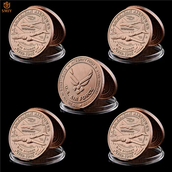 

5Pcs/Lot 1939-1945 WW II US Military Weapons B-29 Bomber Superfortress Bronze Token Challenge Coin Collectibles
