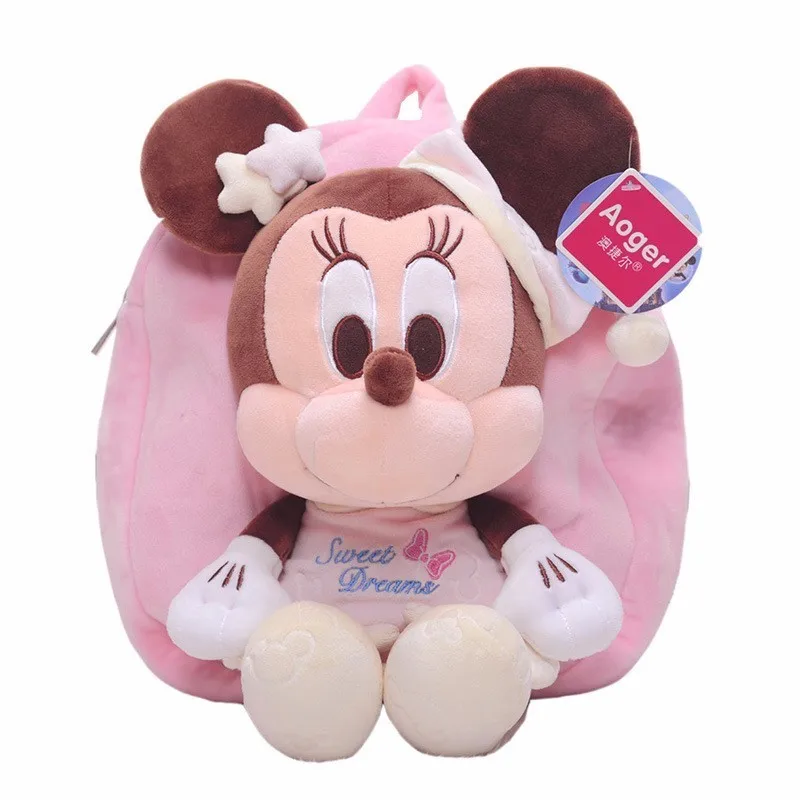 

Disney Cartoon Plush Children's Schoolbag Dream Mickey Minnie Kindergarten Backpack For Baby Girls Boys Birthday Gift