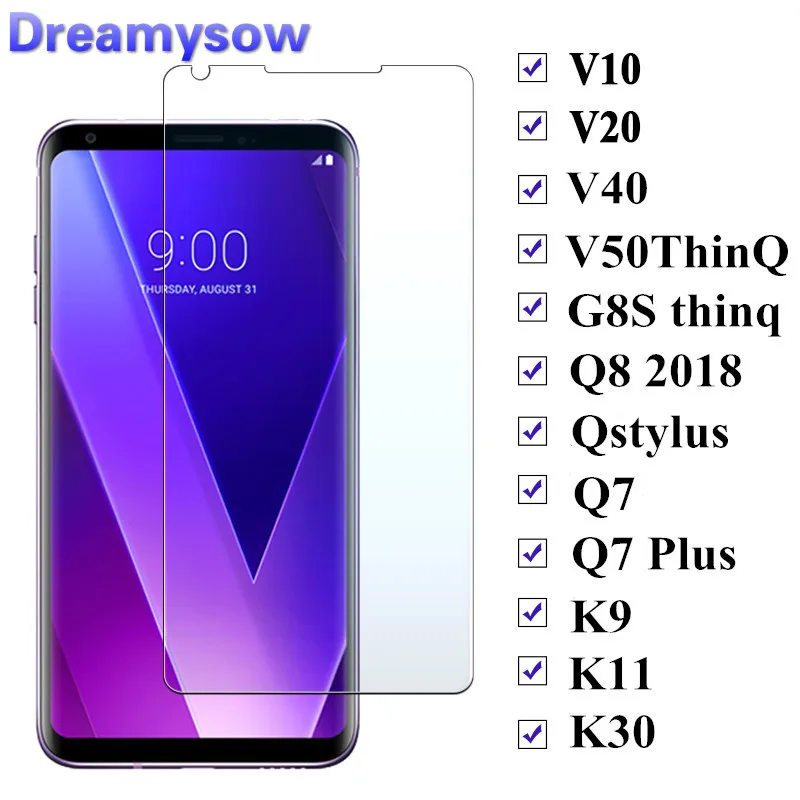 

0.3mm 2.5D 9H Tempered Glass Screen Protector Film for LG V50ThinQ G8S thinq V40 V20 V10 Q8 Q7 Plus Qstylus K70 K30 K11 K9 Film