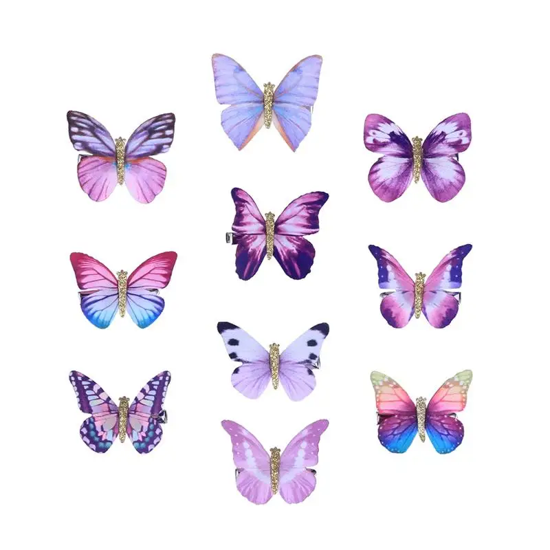 

10pcs Hair Clip Three-dimensional Butterfly Cute Bobby Pin for Baby Girls Children