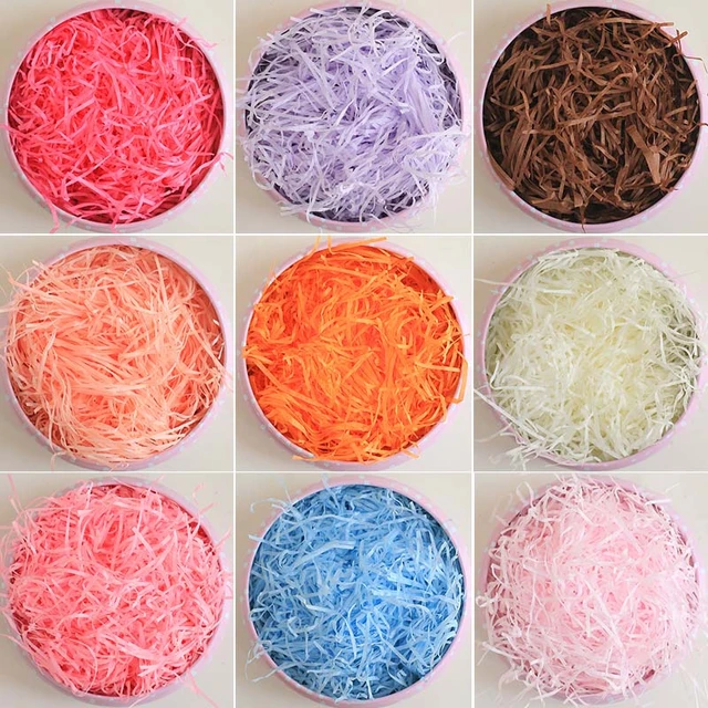 Easter Basket Grass Shredded Plastic Filler Baby Shower Decor Choose Colors