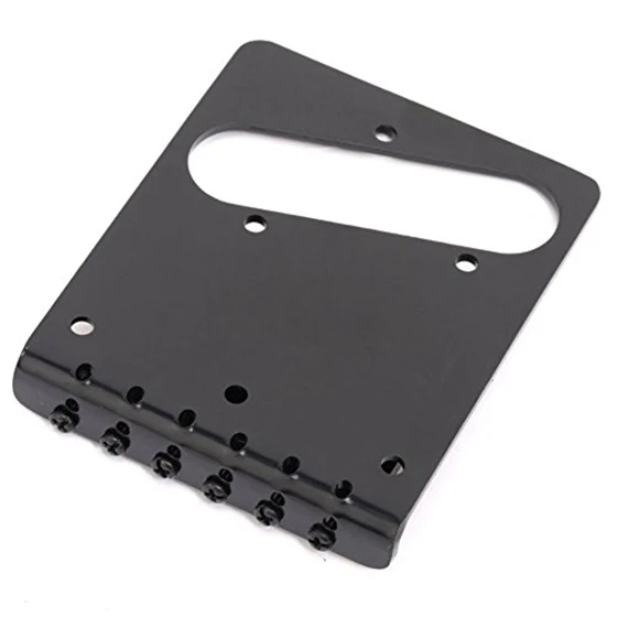 

Electric Guitar Bridge Assembly Tele Bridge 6 String Saddle for Telecaster Replacement (Black)