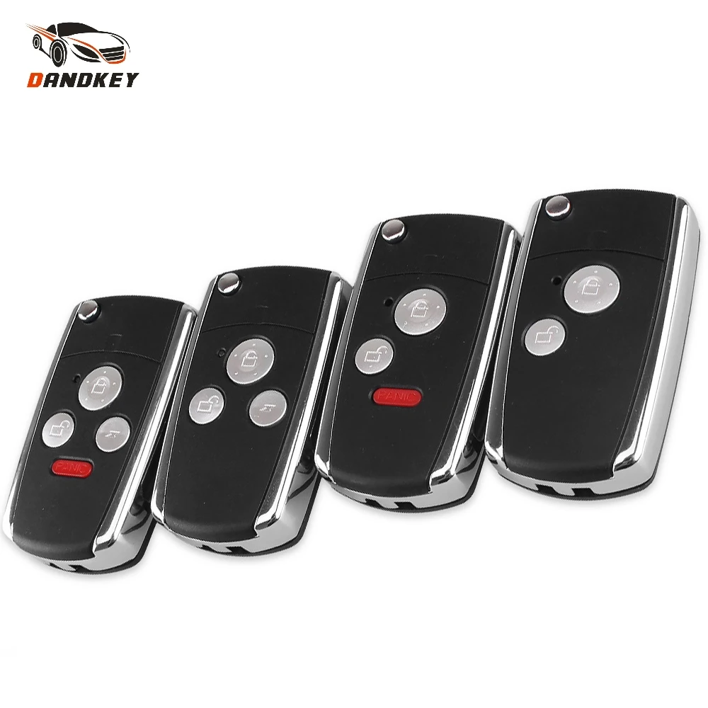 Dandkey 2 3 4 Button Modified Folding Filp Car Remote Key Shell Case