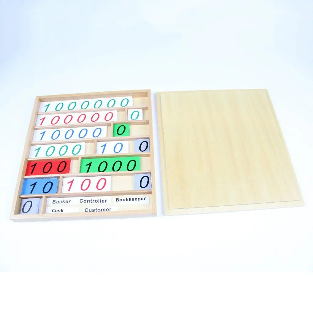 Монтессори математика обучающие материалы деревянный карточки с номерами счетная игрушка банковская игра игрушка для раннего развития