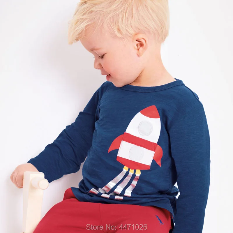 Новинка 2019 г. футболка для маленьких мальчиков брендовая одежда качество 100% хлопок Детская футболка с длинным рукавом Дети Костюмы Bebe для