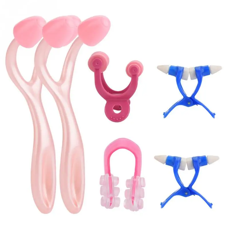 

3Pcs Nose Up Clip Bridge Lifting Shaping Shaper Clipper Straightening Nose Clip Corrector Care Tool Nose Roller Set