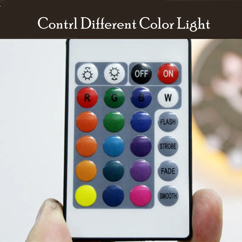 Новые 3D настенные часы LED Moon Night Light Настенные технология дистанционного