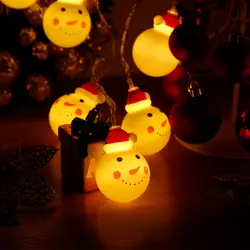 1,2 м 10 светодиодов снеговик свет струнная лампа для Рождественская Домашняя вечеринка