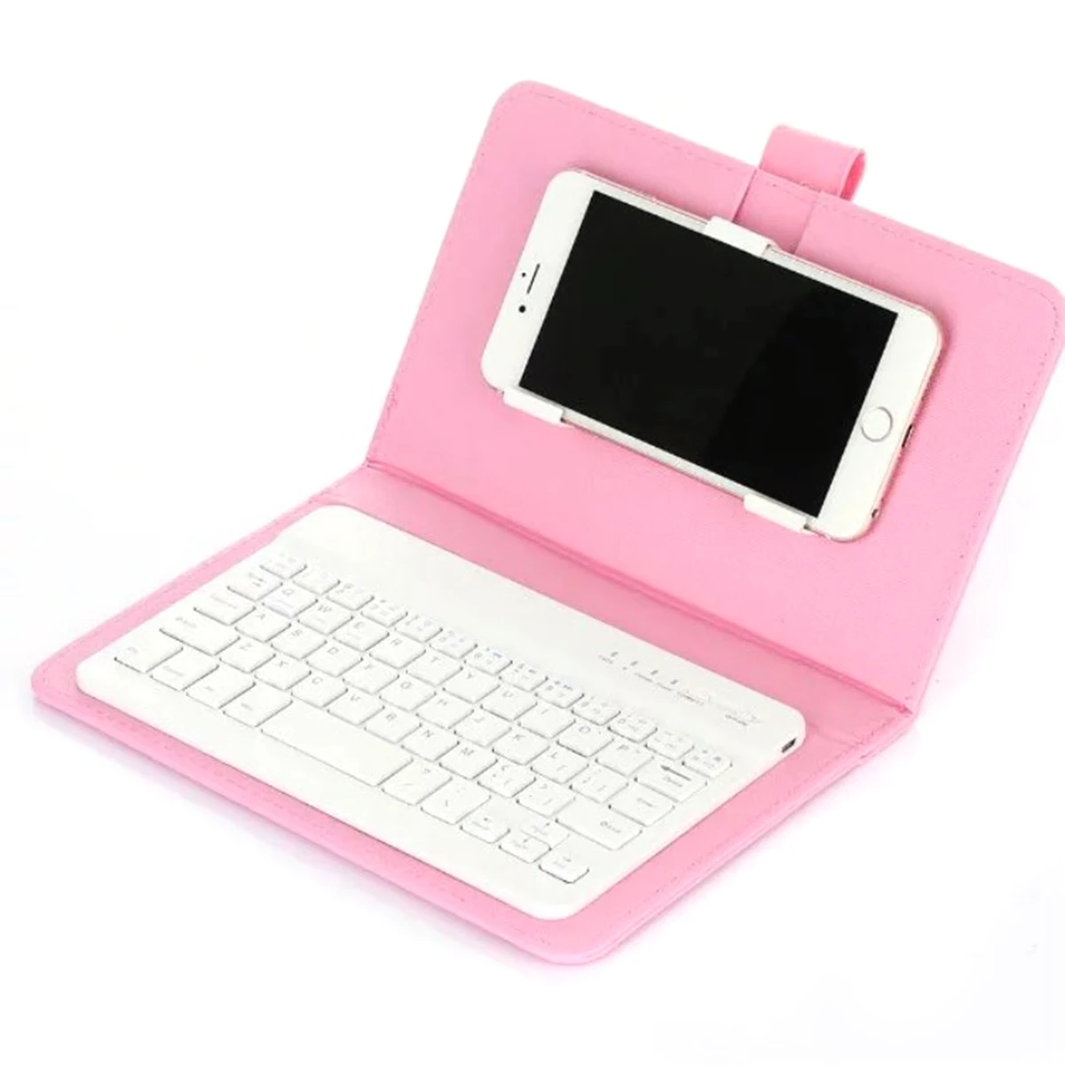 

brand new Wireless Bluetooth Keyboard Leather Case Cover Universal phone cases With Stand For 4.5-6.5" Phones