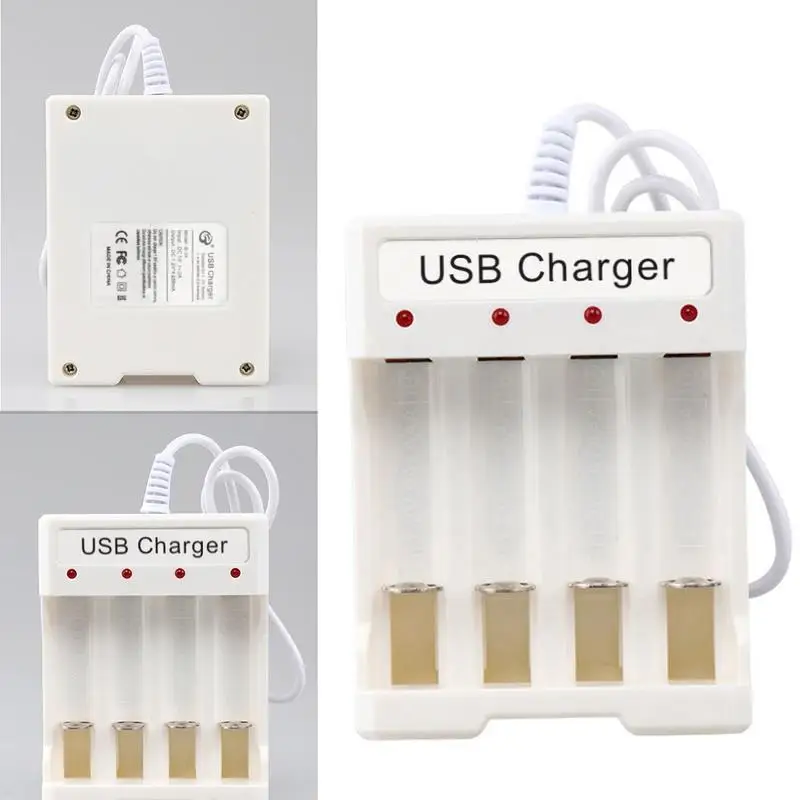 

USB Universal Battery Fast Charger 4 Slot Smart Adjustable Charging Tool For Standard AA AAA Battery Charger Adapter