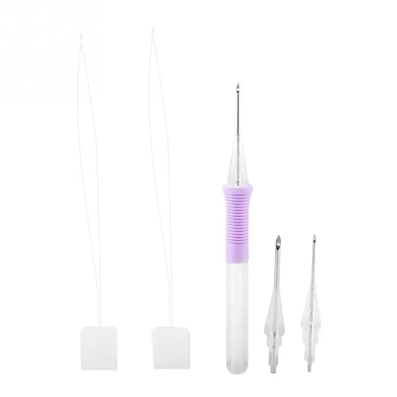 

3 Stitch Needles Russian Embroidery Pen Tool Switchable Header DIY Craft Sewing Tool Kit
