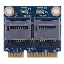 Мини-pcie адаптер для карт памяти PCI-E для двойной TF SDHC SDXC конвертер для чтения