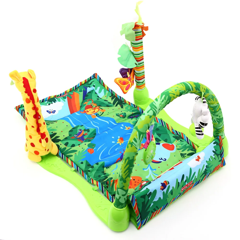 Новорожденный ребенок играть коврики Rainforest музыка детские мягкий игровой коврик