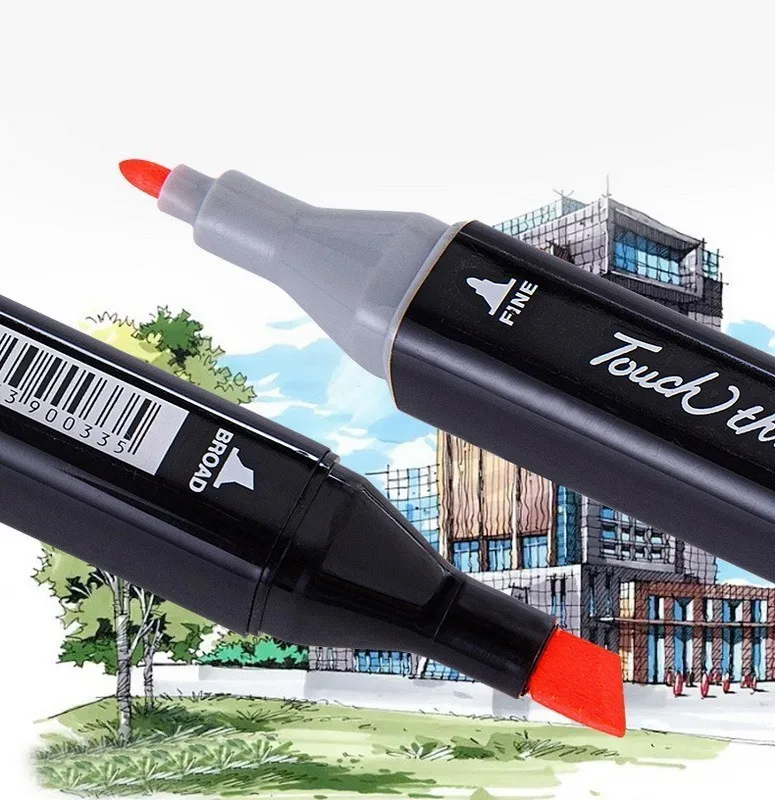 

Marker pen set 30 color -80 color student manga anime design special alcohol oily double-head brush