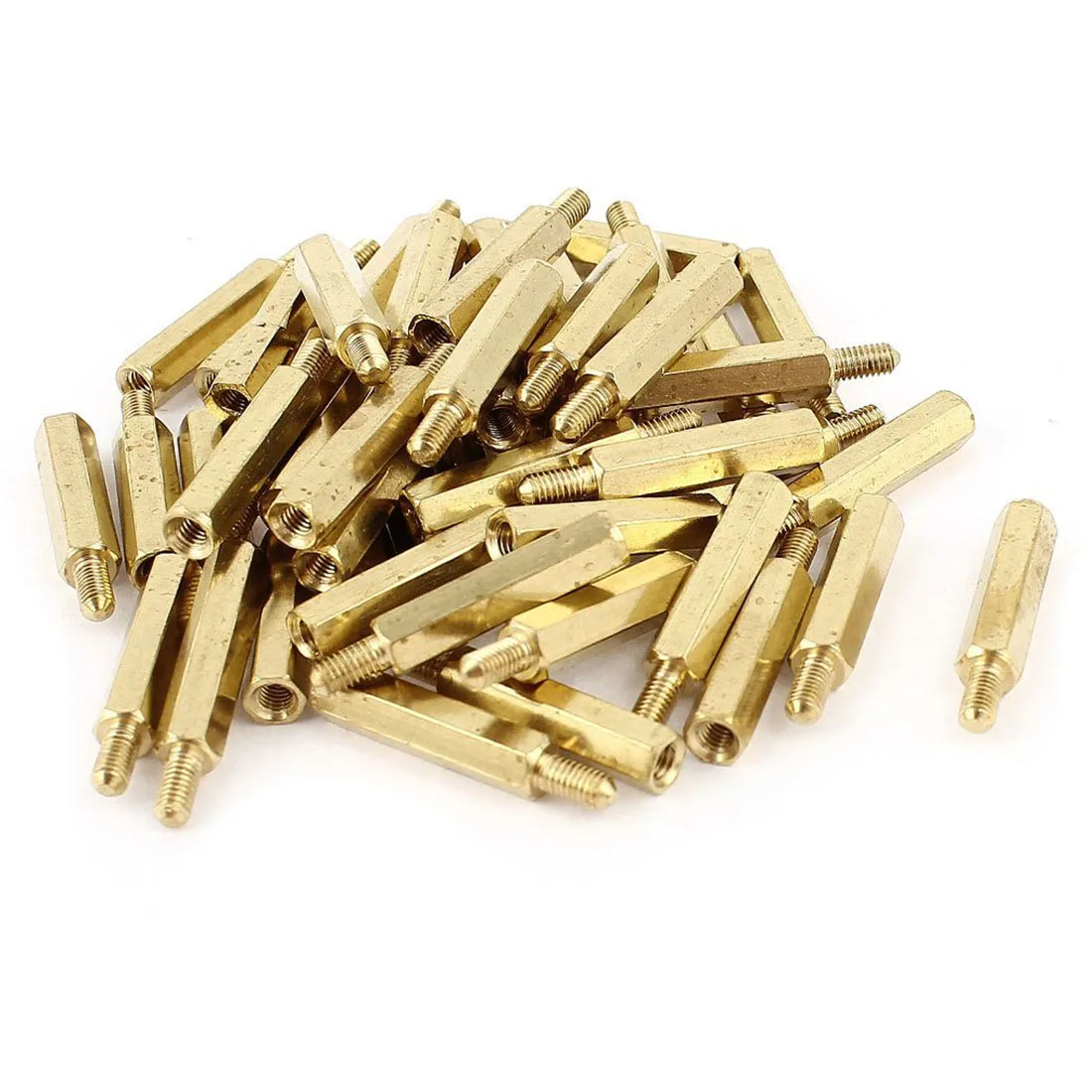 

ELEG-50 Pcs M3 3mm Male Female Brass PCB Spacer Hex Stand-Off Pillar 20mm