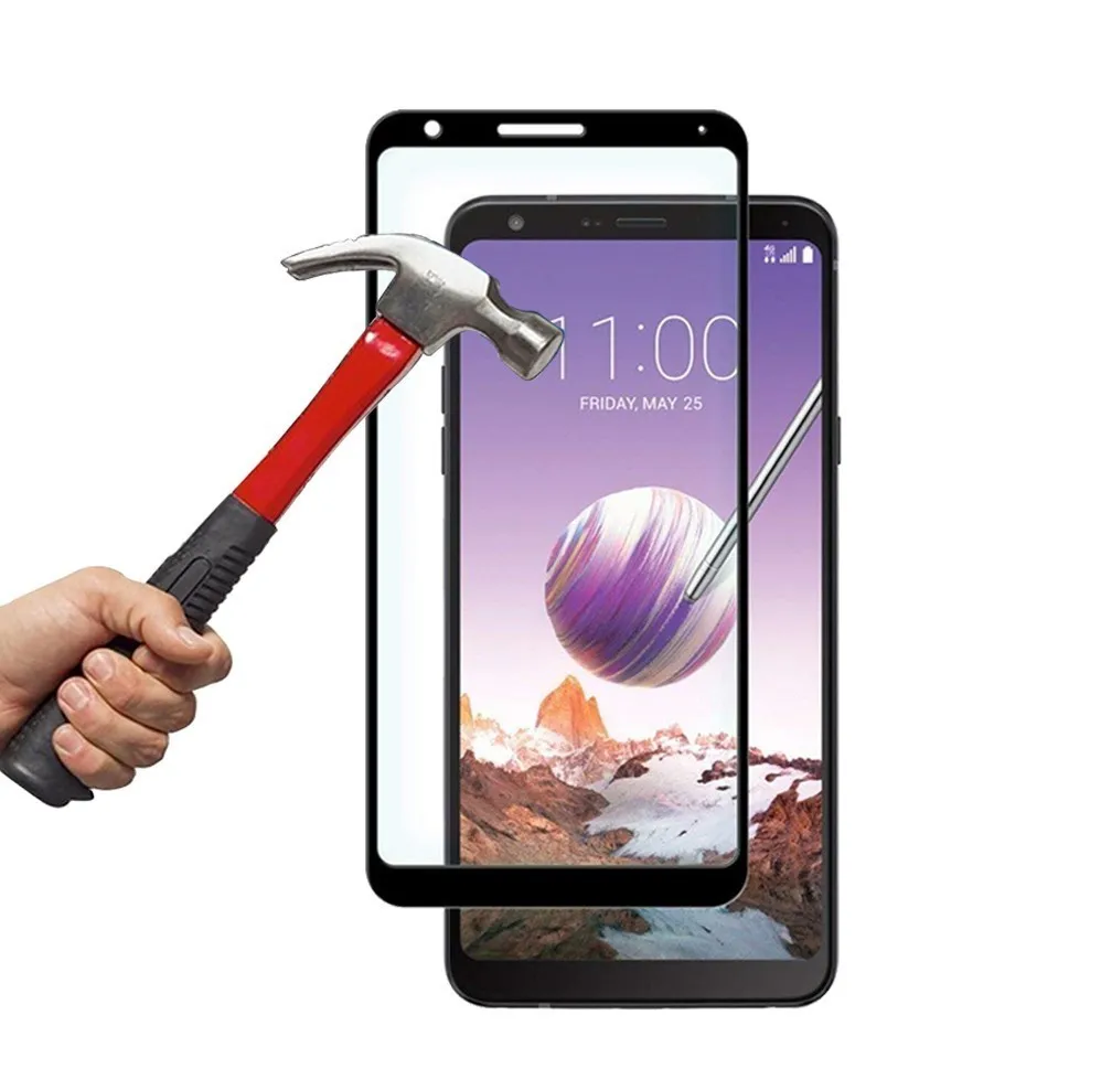 0 3 мм 2.5D полное покрытие 9H закаленное стекло Защита экрана для LG Q Stylo 4 5 Q710MS / Stylus +