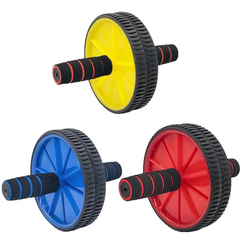 Double wheeled Abdominal Press Wheel Rollers Crossfit Exercise