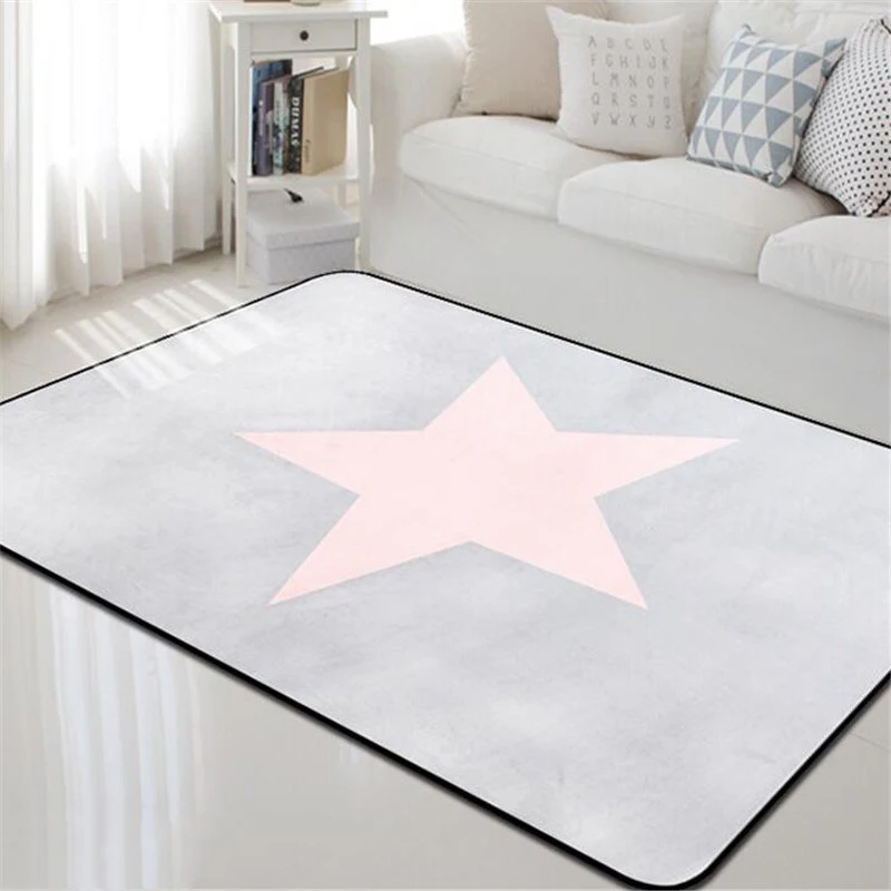 Mrosaa Noric дизайн звезда Печатный ковер нескользящий пол коврик мягкий детский игровой ковер для гостиной спальня 100*150 см