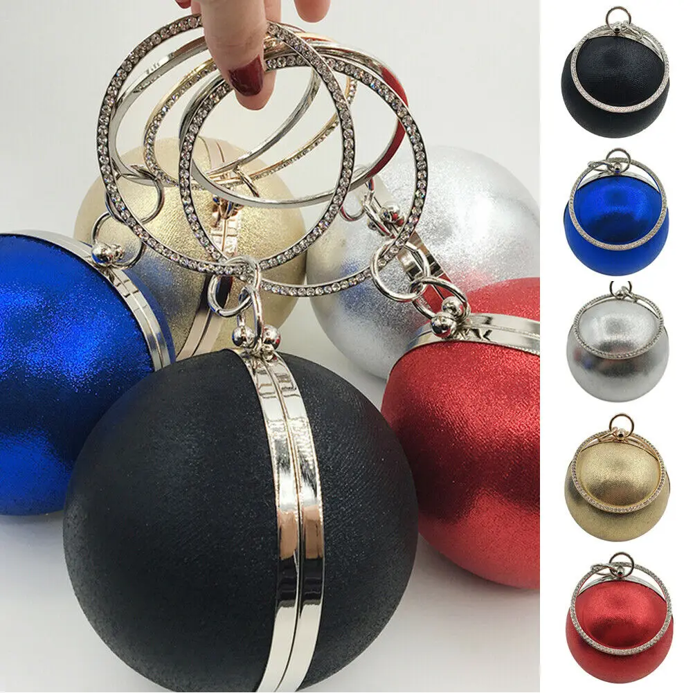 

Famous Designer Women Evening Bag Creative Ladies Handbag Luxury Clutch Bag Small Round Fashion Chain Messener Bags