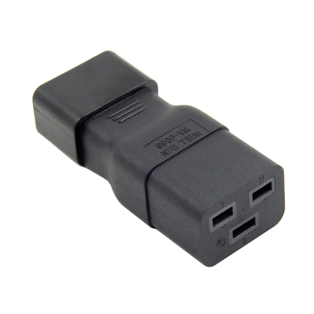

Jimier IEC320 Male C14 to Female C19 Power Mains Extension Adapter for PDU UPS 10A to 16A