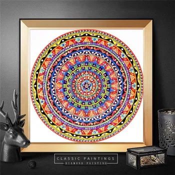

HUACAN 5D Diamond Painting Flower Rhinestone Picture DIY Diamond Embroidery Mandala Special Shape Diamond Mosaic Kit 30x30