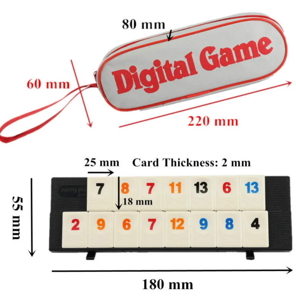 Интерактивные игрушки для родителей и детей, портативная цифровая настольная игра Israel Mahjong Rummikub, 106 плитки, цифровая головоломка для семейного путешествия
