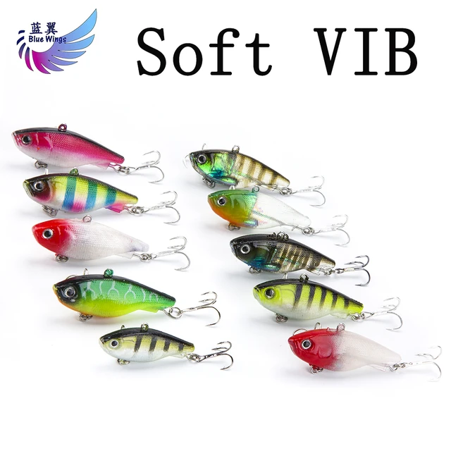 Best Sell Soft Fishing Lure Bulk 95mm 21g Double Tail Vib Plastic Bait Vibe  Rubber Fishing