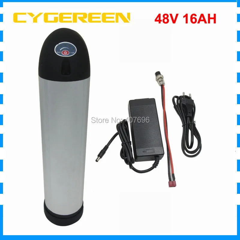 

48V 16AH li-ion battery 48V Water bottle battery For BAFANG 250W 500W 750W Motor use NCR18650BD 3200mah cell 20A BMS 2A Charger