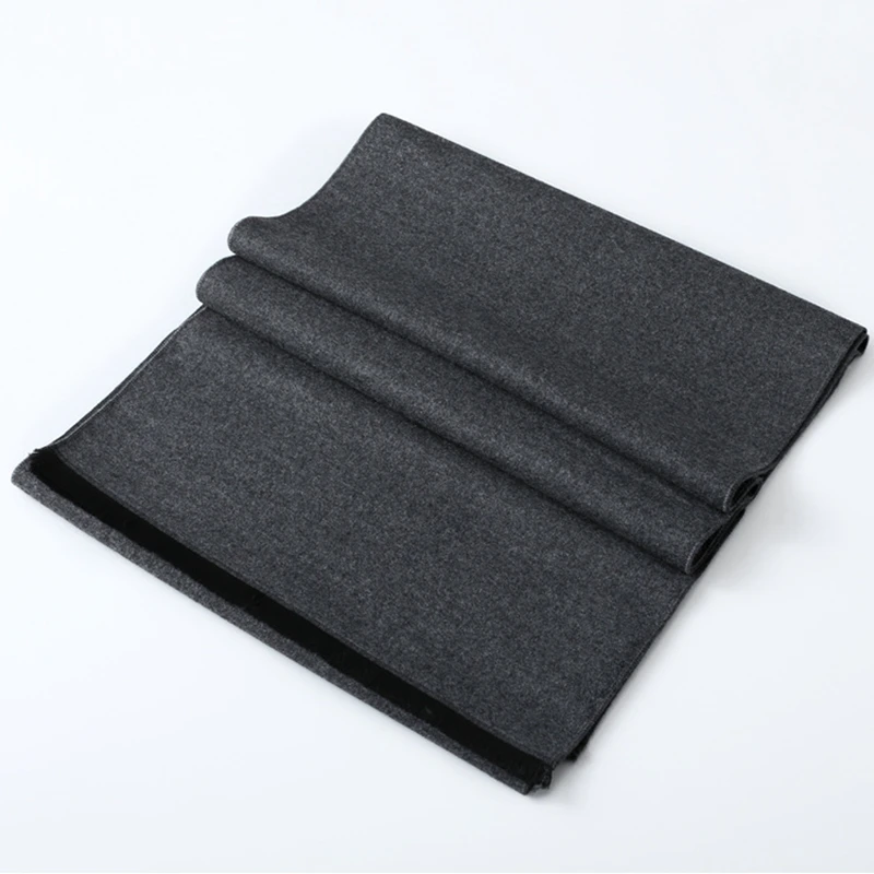 

2018 Winter Soft Cashmere Scarves Men Solid Color Silk Wool Wraps and Shawls Foulard Luxury Spring Modal Feeling Plain Scarf Men