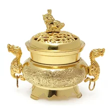 Винтажный дизайн Тибетский Стиль Мини Сплав бронзовая Курильница металл ремесло Домашний декор буддийские товары для гостиной